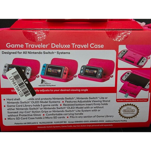 Nintendo Switch Game Traveler Deluxe Travel Case Princess Peach ShowTime Pink Ha - Picture 6 of 7